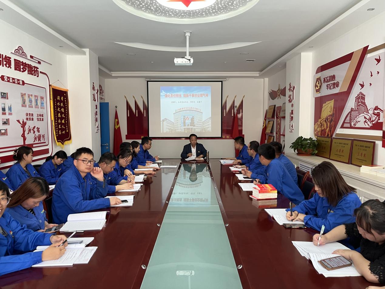 【主题教育】强化责任担当 提振干事创业精气神—陇神戎发党委书记、 董事长宋敏平讲授主题教育专题党课