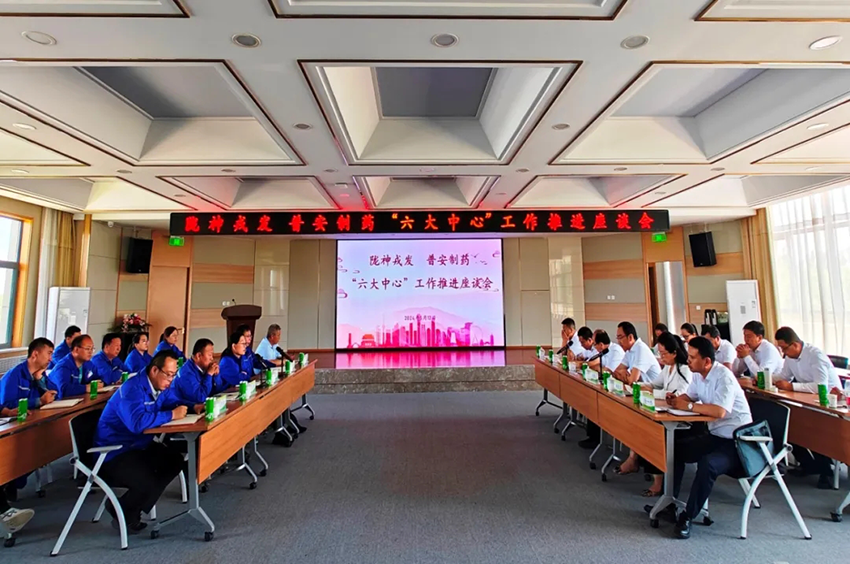 沟通交流促提升，携手聚力共前行——陇神戎发与普安制药召开“六大中心”工作推进座谈会